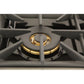 Kucht Signature 48-Inch Pro-Style Dual Fuel Range in Stainless Steel with Black Oven Door & Rose Gold KDF482-K-ROSE