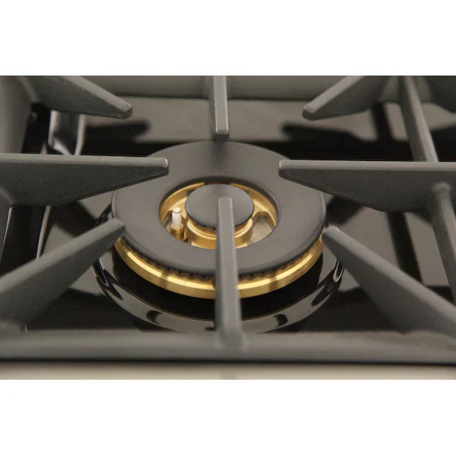Kucht Signature 48-Inch Pro-Style Dual Fuel Range in Stainless Steel with Black Oven Door & Rose Gold KDF482-K-ROSE