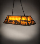 Meyda 48" Long Battling Buffalo Oblong Pendant '169336