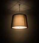 Meyda 42"W Cilindro Textrene Tapered Pendant '170421