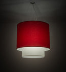 Meyda 34"W Cilindro Two Tier Textrene Pendant '170480