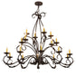 Meyda 54" Long Windsor 18 Light Oblong Chandelier- 171783