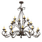 Meyda 54" Long Windsor 18 Light Oblong Chandelier- 171783