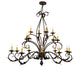 Meyda 54" Long Windsor 18 Light Oblong Chandelier- 171783