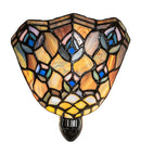 Meyda 5.5" Wide Tiffany Peacock Feather Night Light '17294