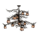 Meyda 48"W Pine Branch Valley View 12 LT Chandelier '173025