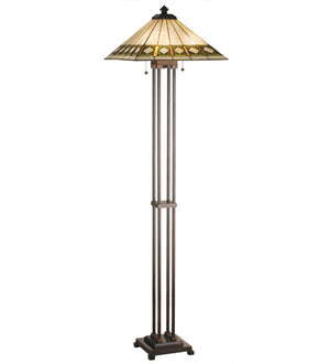 Meyda 63"H Diamond Band Mission Floor Lamp '17385
