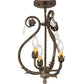 Meyda 12"W Antonia 3 LT Chandelier- 174340