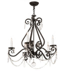 Meyda 26" Wide Adrianna 5 Light Chandelier- 174349