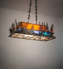 Meyda 35" Long Moose Through the Trees W/Diffuser Oblong Pendant '177434