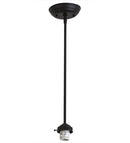 Meyda 5"W X 20"H Black Tex 1 LT Pendant Hardware '177613