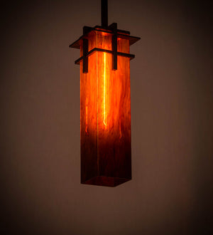 Meyda 6.5"Sq Quadrato Firebird Pendant '179258