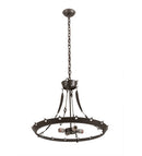 Meyda 26"W Timeless Bronze 4 LT Inverted Pendant Hardware'179882