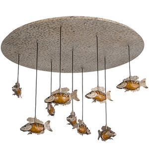 Meyda 56"w Tiervis 9 Lt Cascading Pendant- 182290