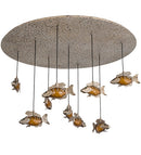 Meyda 56"w Tiervis 9 Lt Cascading Pendant- 182290