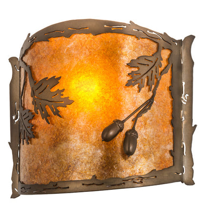 Meyda 12"W Oak Leaf & Acorn Wall Sconce '184030