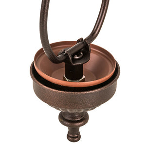 Meyda 5"Sq Mahogany Bronze 1 LT Inverted Flushmount Hardware '185584
