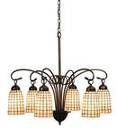 Meyda 27.5"W Terra Bone 6 LT Chandelier '18648