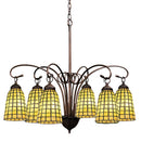 Meyda 28"W Terra Verde 6 LT Chandelier '18649
