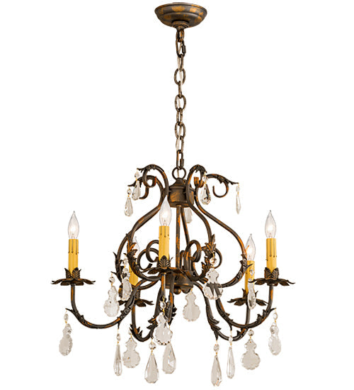 Meyda 24"W Chantilly 5 LT Chandelier- 187262