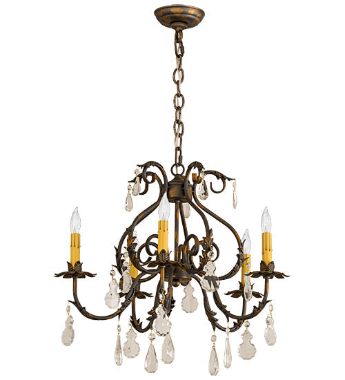Meyda 24"W Chantilly 5 LT Chandelier- 187262