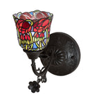 Meyda 6" Wide Red Rosebud Wall Sconce '19019