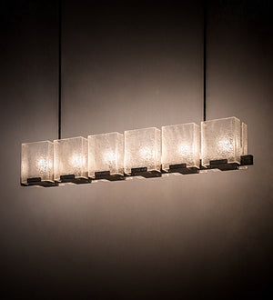 Meyda 60" Long Ice Cube 6 Light Oblong Chandelier 190616