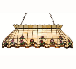 Meyda 40" Long Roseborder Oblong Pendant 19136