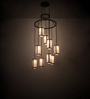 Meyda 35" Wide Cartier 9 LT Cascading Chandelier 192968