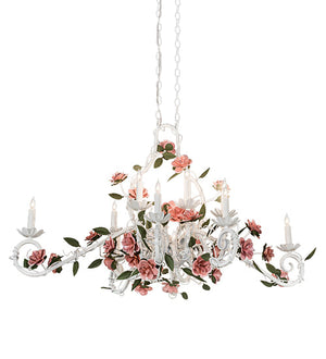 Meyda 48"L Symphony Rose Basket Chandelier 193143
