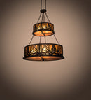 Meyda 48" Long Mountain Pine Two Tier Inverted Pendant 193499