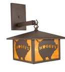 Meyda 10"W Personalized Hoggy's Hanging Wall Sconce 19407