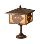 Meyda 10" Square Personalized Hoggy's Bar Top Lamp 19410