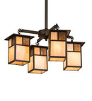 Meyda 25"W Hyde Park "T" Mission 4 LT Chandelier 194838