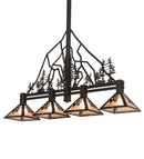 Meyda 60" Long Tall Pines 4 Light Island Pendant 195324