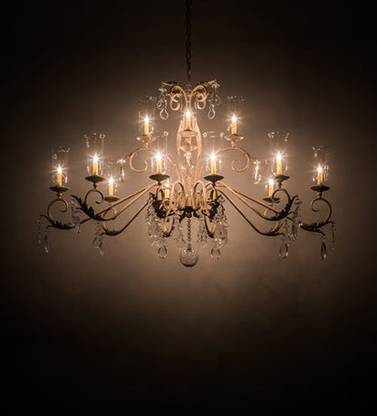 Meyda 62" Long Windsor 14 Light Oblong Chandelier- 195401