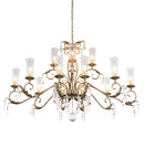 Meyda 62" Long Windsor 14 Light Oblong Chandelier- 195401