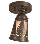 Meyda 5-10.75" Wide Pinecone Swing Arm Flushmount 197918