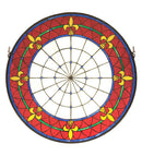 Meyda 30"W X 30"H Fleur-de-lis Medallion Stained Glass Window 19811