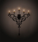 Meyda 36" Wide Fleur De Lys 5 LT Wall Sconce198848