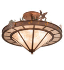Meyda 32" Wide Boulders Personalized Semi-Flushmount 199541