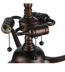 Meyda 17"H Tiffany Dragonfly Mosaic Table Base '20039