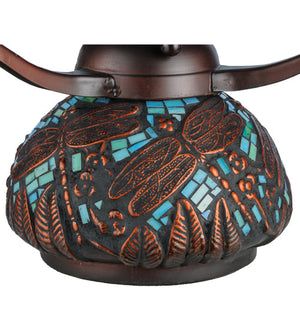 Meyda 17"H Tiffany Dragonfly Mosaic Table Base '20039