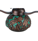 Meyda 17"H Tiffany Dragonfly Mosaic Table Base '20039