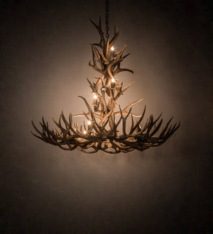 Meyda 52" Wide Antlers Mule Deer 12 Light Chandelier- 200432