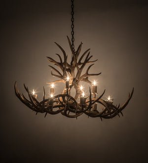 Meyda 45" Long Antlers Mule Deer 10 Light Chandelier- 200459
