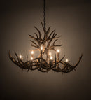 Meyda 45" Long Antlers Mule Deer 10 Light Chandelier- 200459