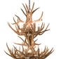 Meyda 34" Wide Antlers Mule Deer 12 LT Chandelier- 200460