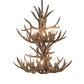 Meyda 34" Wide Antlers Mule Deer 12 LT Chandelier- 200460