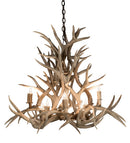 Meyda 38" Wide Antlers Mule Deer 8 Light Chandelier- 200465
